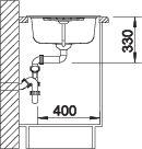 BLANCO ZIA 45S Silgranit mosogató szűrőkosárral, antracit 514732