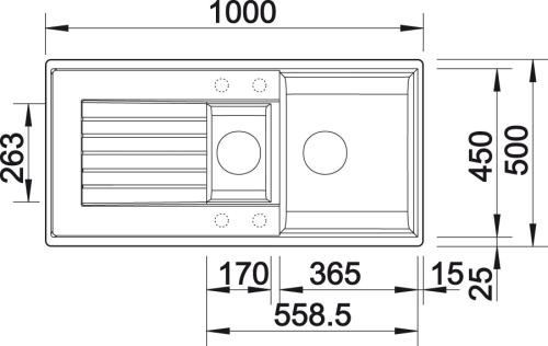BLANCO ZIA 6S Silgranit mosogató szűrőkosárral tartufo 517419