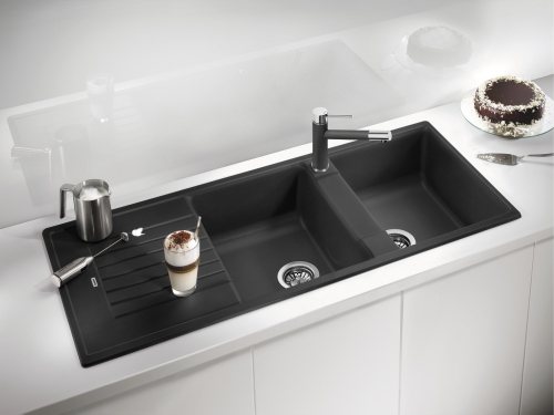 BLANCO ZIA 8S Silgranit mosogató szűrőkosárral, antracit 515605