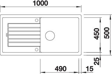 BLANCO ZIA XL 6S Silgranit mosogató dugókiemelővel, antracit 517558 (K)