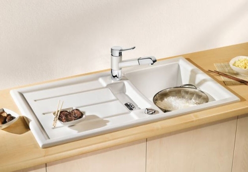 BLANCO PRION 5S kerámia PuraPlus mosogató (kristályfehér, #514810)