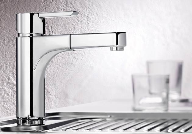 BLANCO PYLOS-S króm kihúzhatófejes mosogató csaptelep (króm / magasnyomású, #512991)