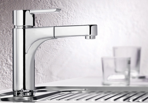 BLANCO PYLOS-S króm kihúzhatófejes mosogató csaptelep (króm / magasnyomású, #512991)