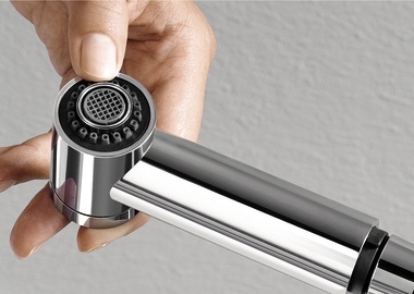 BLANCO TIVO-S Silgranit/króm kihúzható zuhanyfejes mosogató csaptelep, jázmin 517614