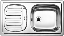 BLANCO FLEX MINI C 18/10 rozsdamentes mosogató (szövetmintás, #513518)