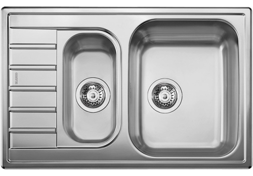 BLANCO LIVIT 6S COMPACT 18/10 rozsdamentes mosogató (szövetmintás, #515794)
