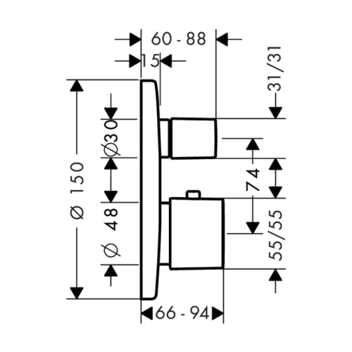 Hansgrohe Ecostat E termosztátos csaptelep színkészlet 31572 000 (31572000)