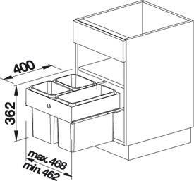 BLANCOSELECT BASIC 50/3 hulladéktároló 516594