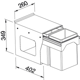 BLANCOSELECT COMPACT ECON hulladéktároló 516606