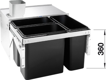 BLANCOSELECT-BOX LUXON 60/3 hulladéktároló (jobbos, #516588)