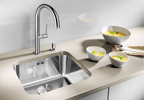 BLANCO SUPRA 400-U 18/10 aláépíthető rozsdamentes mosogató, szűrőkosaras 518201 (K)