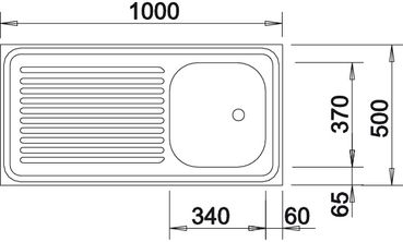 BLANCO R-ES 10X5 18/10 telitetős rozsdamentes mosogató 510502