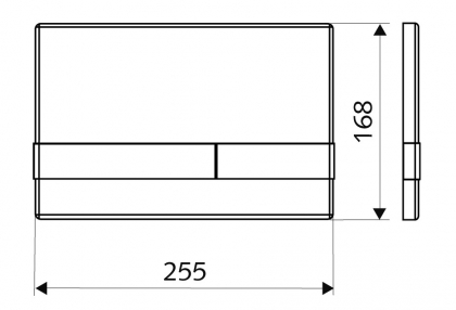 Schell Linear Eco WC-nyomólap (króm, #032850699)