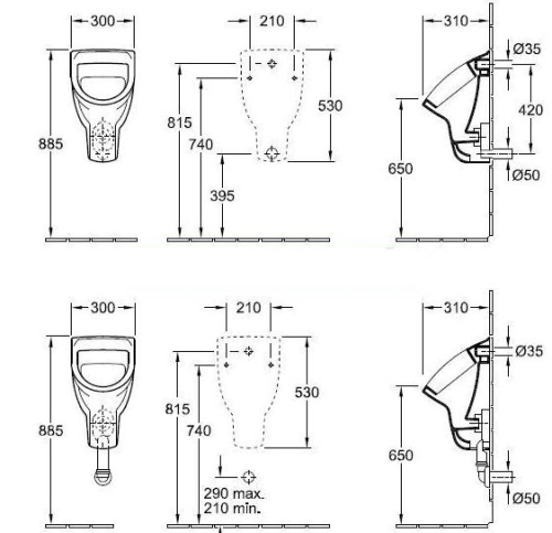 Villeroy & Boch Omnia Classic 7526 20 01 felső bekötésű vizelde