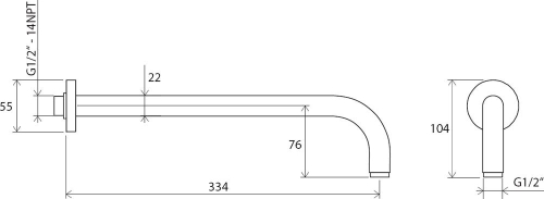 Ravak fali kar esőztető zuhanyfejhez 350mm X07P112