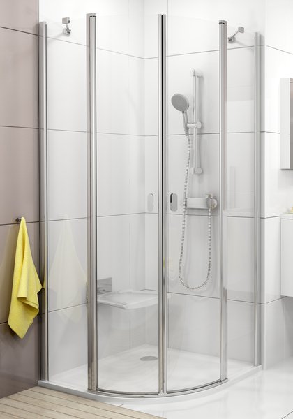 Ravak Chrome CSKK4 80x80 negyedköríves zuhanykabin (transparent, fehér, 780-800x780-800x1950, #3Q140100Z1)
