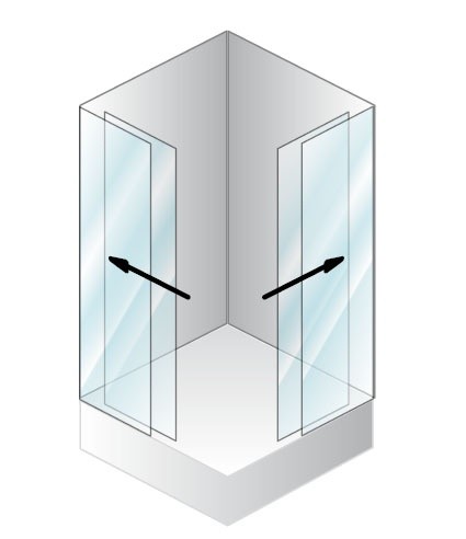 Kolpa-San Quat TKK 80/90 szögletes zuhanykabin (Ornament, Fehér, 90 x 90 cm, #729550)