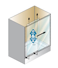 Kolpa-San Q-Line TV/2D 120/S zuhanyajtó 2 db U profillal