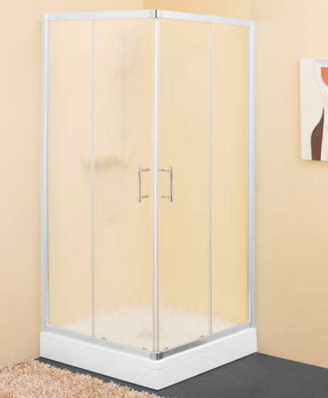 Kolpa-San Q-Line TKK 80x100 szögletes zuhanykabin (80x100 cm, fehér, chinchilla, #526470)