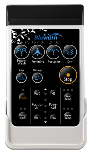 BluWash® BW-103 R automata elektromos luxus bidé Led távirányítóval