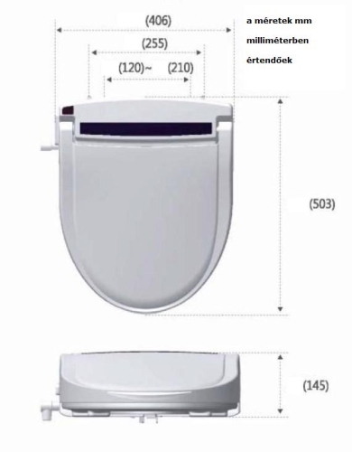 BluWash® BW-103 R automata elektromos luxus bidé Led távirányítóval