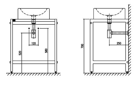 Metro Ceramica Nico 60x45 mosdó