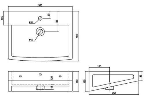 Metro Ceramica Nico 60x45 mosdó