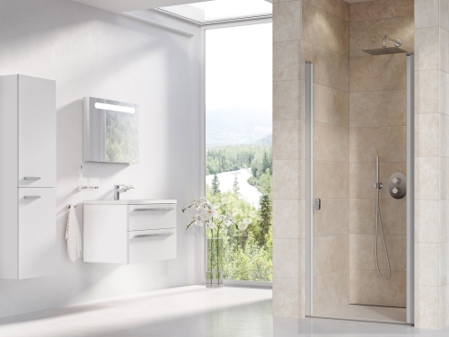 Ravak Chrome CSD1 80 cm zuhanyajtó Transzparent üveggel, szatén 0QV40U00Z1