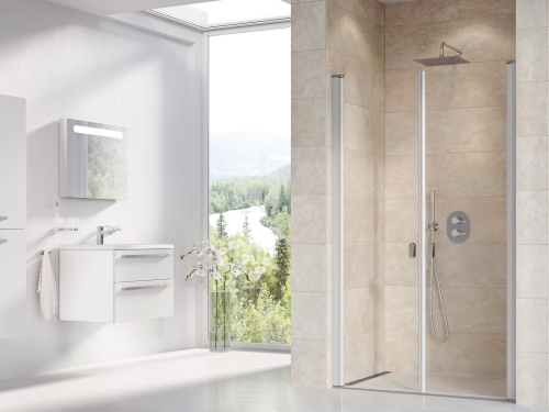 Ravak Chrome CSDL2 120 cm zuhanyajtó Transzparent üveggel, szatén 0QVGCU0LZ1