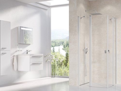 Ravak Chrome CRV2 100 cm zuhanykabin ajtó Transparent üveggel, szatén 1QVA0U00Z1