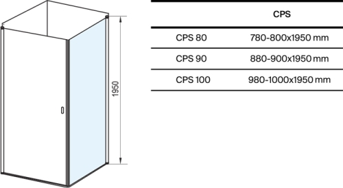 Ravak Chrome CPS 80 cm fix oldalfal Transparent üveggel, szatén 9QV40U00Z1