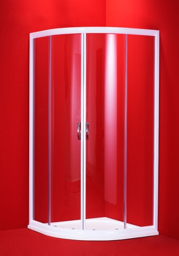 Hopa Barcelona 100x100 negyedköríves zuhanykabin (fehér, 100x100x190 cm, Átlátszó, #BCBARC10BC)