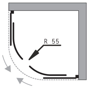 Hopa Olsen-Spa Madrid 90x90 negyedköríves zuhanykabin zuhanytálcával  (matt, 90x90x200 cm, króm)