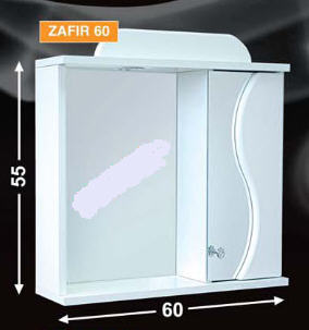 Guido Zafir 60 tükrös fürdőszobaszekrény (light walnut)