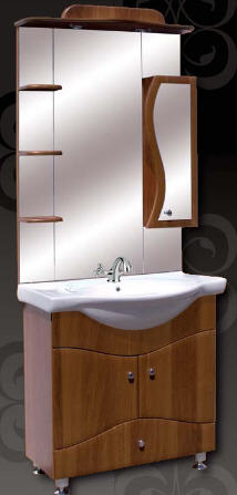 Guido S-75 fürdőszobabútor (medium walnut)