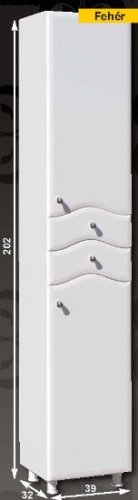 Guido S-1010 fürdőszobaszekrény két ajtóval, két fiókkal (plum)