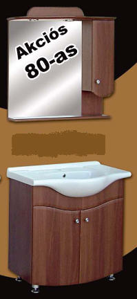 Guido 75-ös fürdőszobabútor (light walnut)