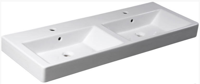 Sapho Ece Purity 120x45/14,5 ráültethető dupla mosdó 10PL50120 (2580)