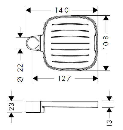 Hansgrohe Cassetta E 26519 000 szappantartó (26519000)