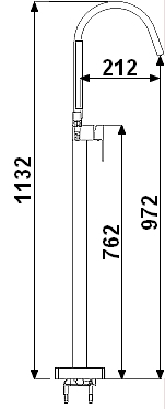Feromix Tower 120700.1 álló kádtöltő szett