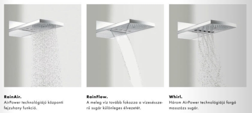 Hansgrohe Raindance Rainfall 240 Air 3Jet króm fejzuhany világítással 28410000