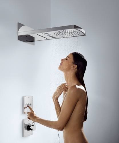 Hansgrohe Raindance Rainfall 240 Air 3Jet króm/fehér fejzuhany világítással 28410400