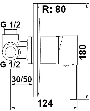 Feromix Mini-Art 310250.1 beépíthető zuhany csaptelep