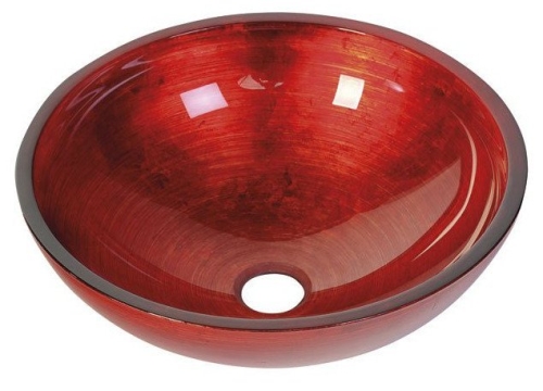 Sapho MURANO ROSSO 40 cm üvegmosdó, piros AL5318-63