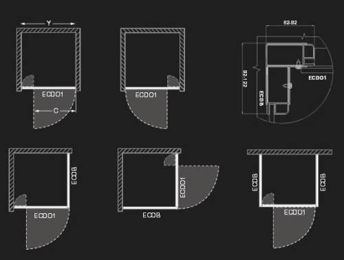 Roltechnik Exclusive Line ECDO1/1050 zuhanyajtó (100-106 cm, brillant, Satinato, #517-105000N-00-15)