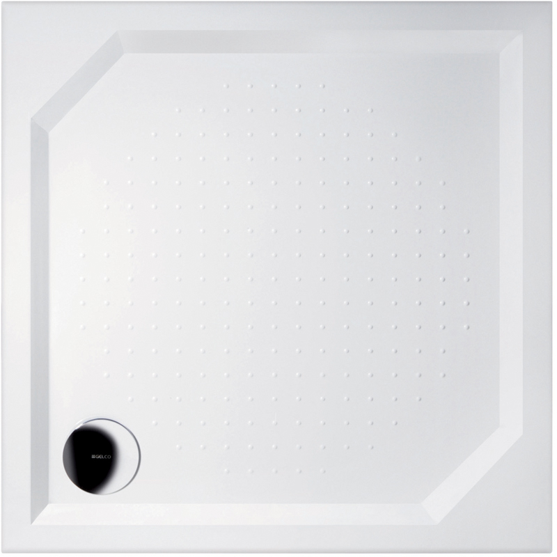 Sapho Gelco Viva öntött márvány szögletes zuhanytálca (beépíthető, 80x80 cm, #GA008)