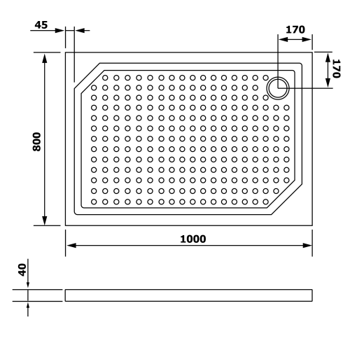 Sapho GELCO SARA 100x80 cm mintázott öntöttmárvány zuhanytálca, fehér GS10080