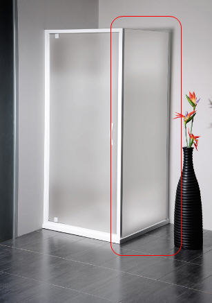 Sapho Gelco Eterno 90 cm-es zuhany oldalfal (88,5-90,5 cm, fehér, Brick, #GE4390)