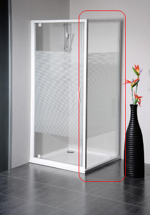 Sapho Gelco Eterno 80 cm-es zuhany oldalfal (fehér, 78,5-80,5 cm, Strip, #GE3380)