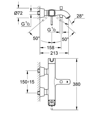 Grohe Grandera 23317 000 kádcsaptelep (23317000)